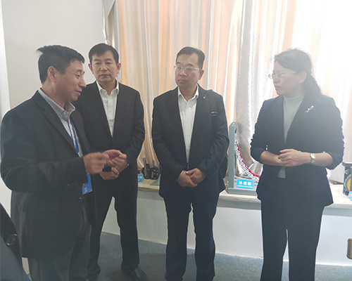 山东省枣庄市委常委 峄城区委书记于玉一行参观好博平台_好博(中国)一站式服务平台公司展示厅(2019)